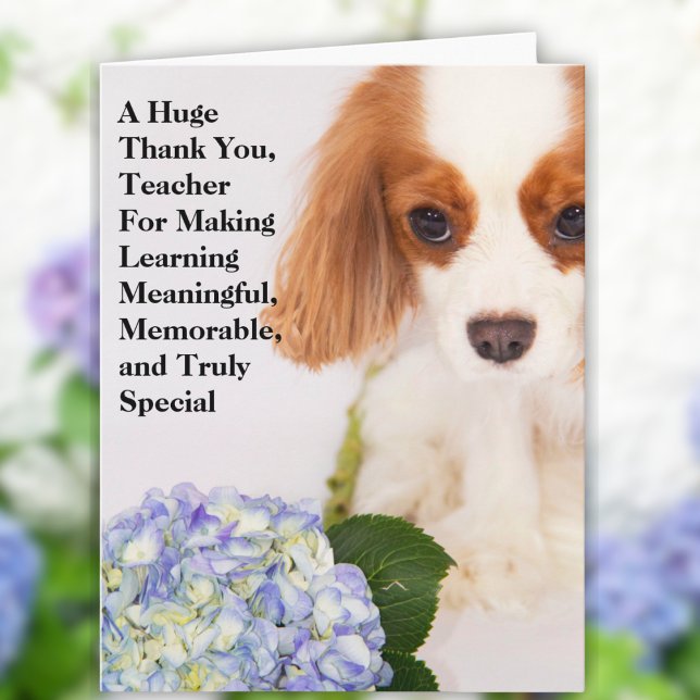 Carte Merci Professeur Cavalier King Charles (Créateur téléchargé)