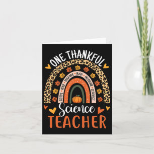Carte Merci professeur de sciences Thanksgiving Rainbow