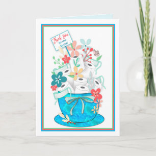 Carte Merci, Service Covid-19, Papier Toliet & Fleur