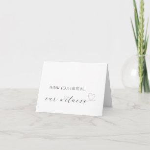 Carte Merci simple pour être notre témoin Mariage