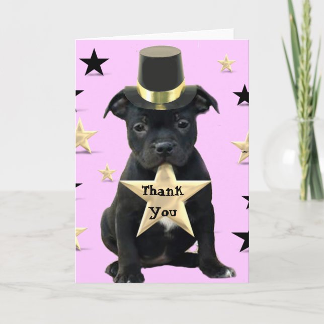 Carte Merci Staffordshire Bull Terrier (Devant)