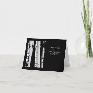 Carte Merci Sympathie Aspen noir blanc