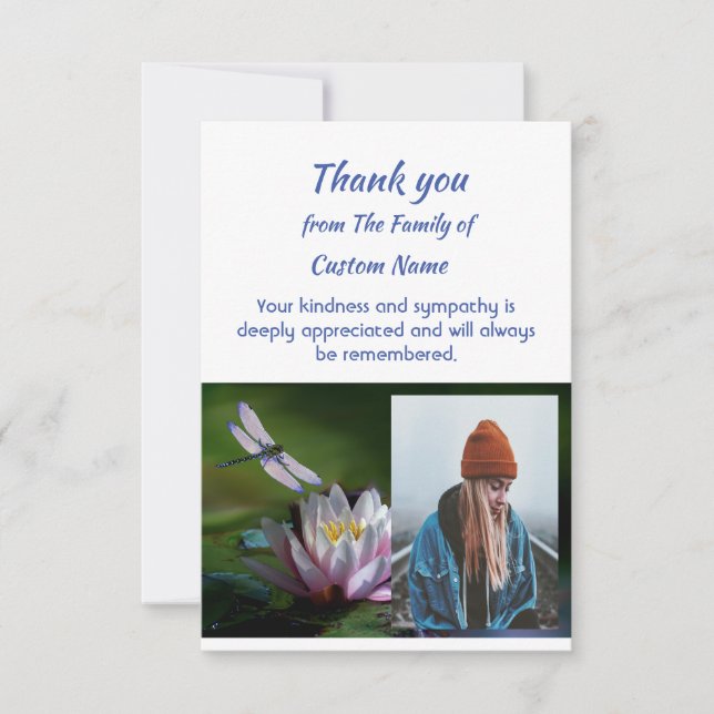 Carte Merci Sympathie Dragonfly Art (Devant)