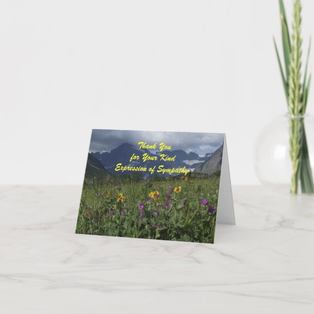 Carte Merci Sympathy Mountain Fleurs sauvages (Devant)