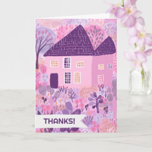 Carte MERCI TELLEMENT Accueil Jardin Aquarelle mignonne
