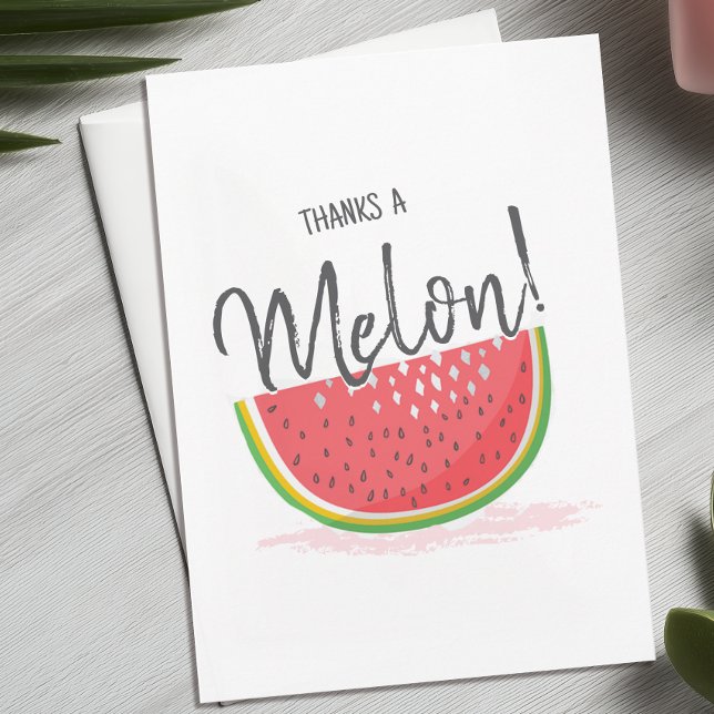 Carte Merci un Melon Pastèque Merci (Thanks A Melon Thank You Card)