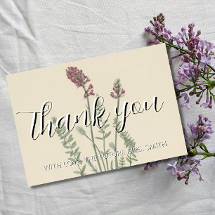 Carte Merci vintage d'aquarelle d'oxytrope violet