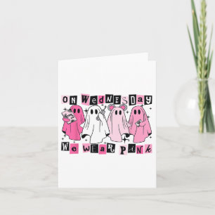 Carte Mercredi, Nous Portons Un Joli Fantôme Rose Hallow