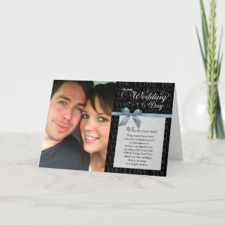 Carte Mercredi, pourquoi je t'aime - noir avec ruban