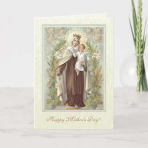 Carte Mère bénie religieuse Mary notre Madame le mont