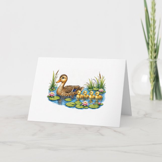 Carte Mère cane et canetons (Devant)