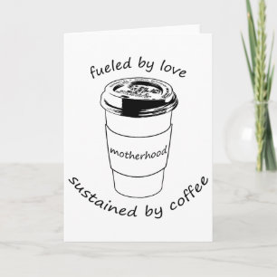 Carte Mère (Carte pour notes blanc) : Amour & Café