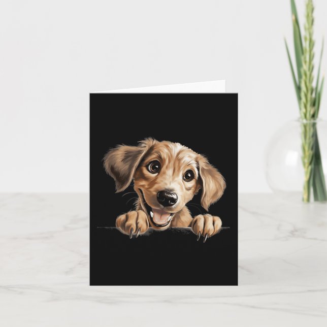 Carte Mère Chien Sloughi Père Regardant Chiot (Devant)