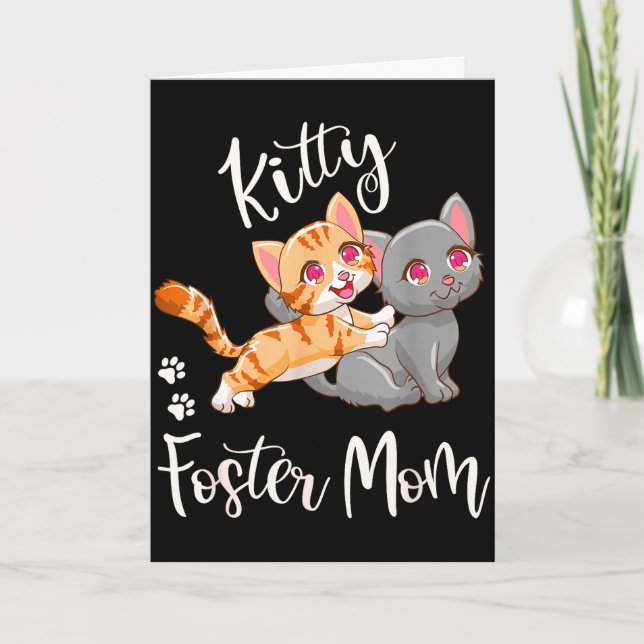 Carte Mère d'accueil de chaton drôle cadeau mignon amate (Devant)