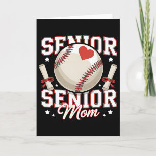 Carte Mère de baseball senior 2026 diplômée drôle Mère d