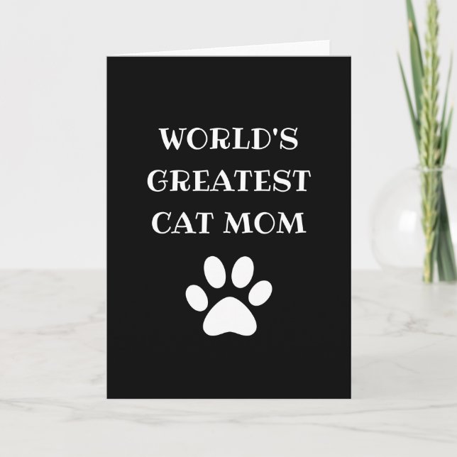 Carte Mère de chat la plus géniale du monde Texte person (Devant)