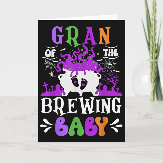 Carte Mère de la future maman de bébé à Halloween  (Devant)