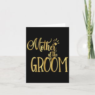 Carte Mère De La Groom Chemise Mariage Mariage Mariée Or