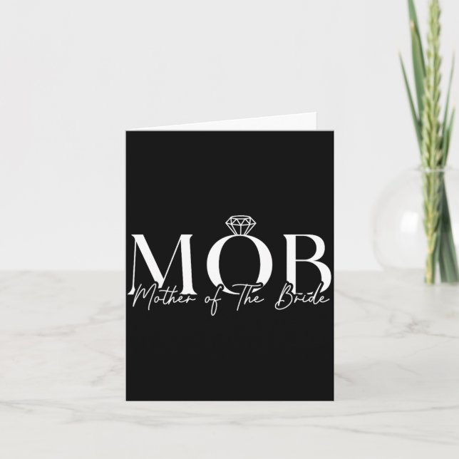 Carte Mère de la mariée Mob Mariage Maman Maman Mignonne (Devant)