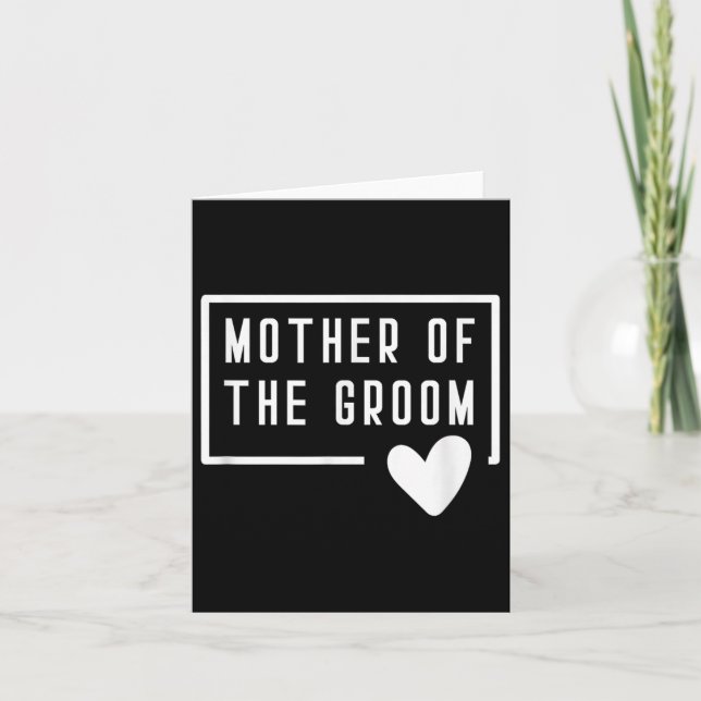 Carte Mère Du Coeur Groom Maman Mariage Bachelorette (Devant)