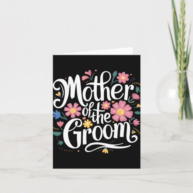 Carte Mère Du Groom Floral De Mariée Pour Mariage (Devant)