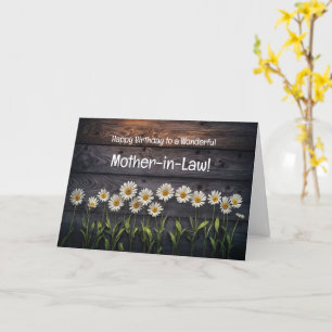 Carte Mère en droit Joyeux anniversaire mignon Fleurs ma