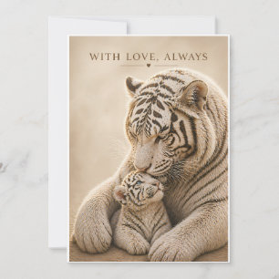 Carte mère et bébé Tigre blanc – Avec amour, toujo