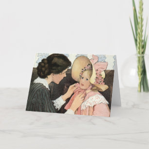Carte Mère et enfant vintage par Jessie Willcox Smith