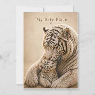Carte Mère et petit Tigre Blanc – Mon refuge – Mothè
