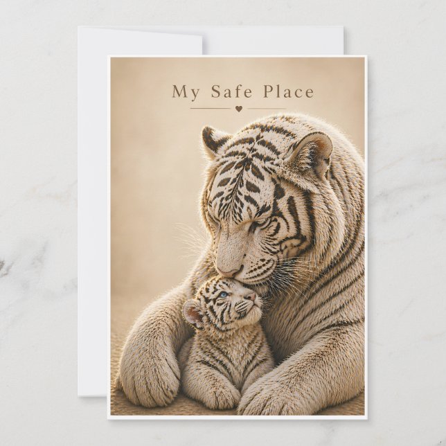 Carte Mère et petit Tigre Blanc – Mon refuge – Mothè (Devant)