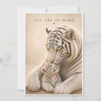 Carte Mère et Petit Tigre Blanc – Tu es mon chez-m
