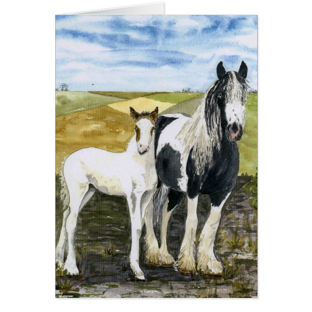 Carte 'mère et poulain' (Devant)