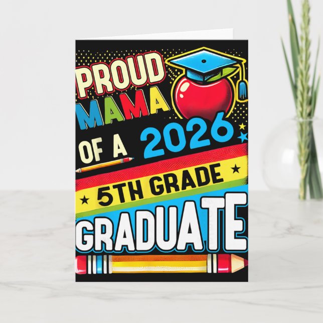Carte Mère fière de la promotion 2026 de 5e année diplôm (Devant)