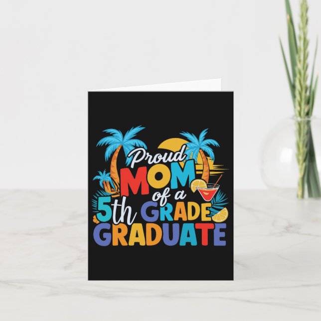Carte Mère fière d'un diplômé de 5e année Élémentaire Gr (Devant)