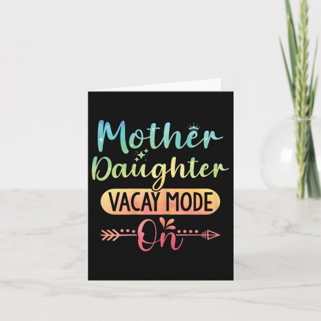 Carte Mère Fille Vacay Mode Sur Maman Fille Été (Devant)