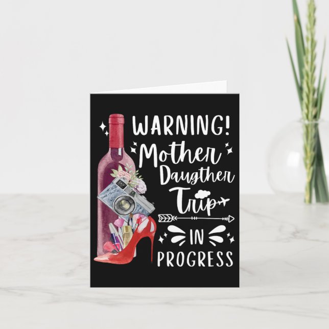 Carte Mère Fille Voyage 2025 Famille Mère Correspondant  (Devant)