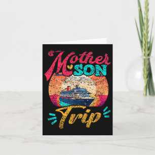 Carte Mère Fils Voyage Correspondre Maman Fils Fête de l