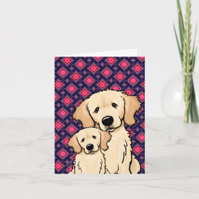 Carte Mère Golden Retriever et chiot (Devant)