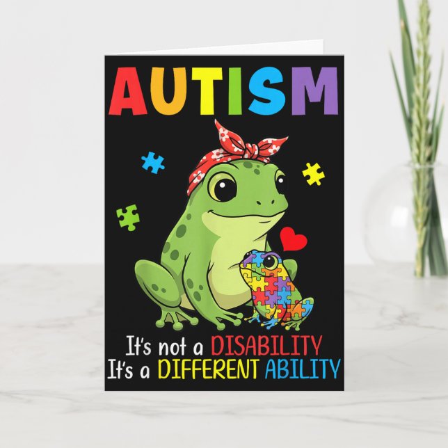 Carte Mère grenouille prise de conscience de l'autisme C (Devant)