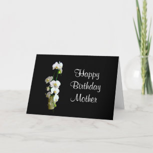Carte Mère Joyeux Anniversaire Orchidées Blanches