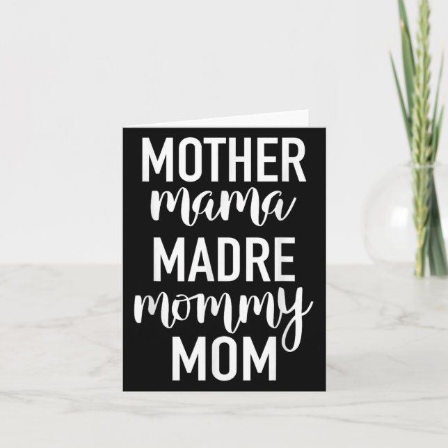 Carte Mère Mama Madre Maman Maman - Parent Citation (Devant)