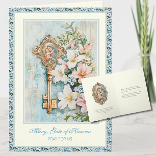 Carte Mère religieuse Marie Encouragement floral