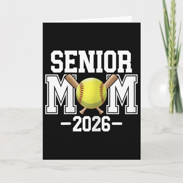 Carte Mère senior de softball, Cl de 2026, soirée senior (Devant)