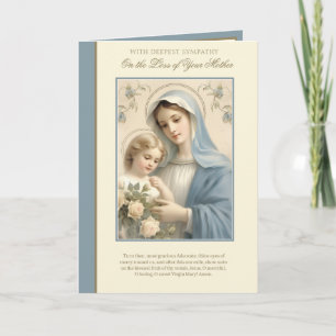 Carte Mère Sympathie Condoléances Vierge Marie Jésus