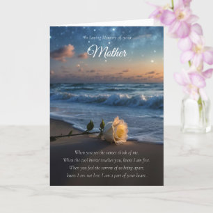 Carte Mère Sympathie perte de maman avec un poème spirit