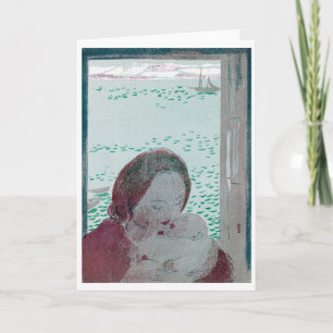 Carte Mère tenant bébé, Maurice Denis