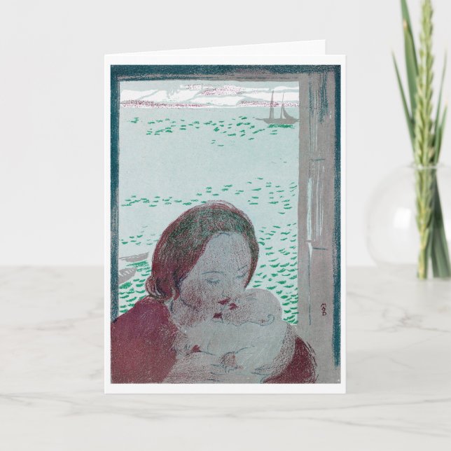 Carte Mère tenant bébé, Maurice Denis (Devant)