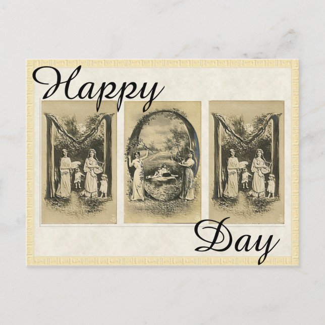 Carte mère vintage avec Antique Alphabet Card (Devant)