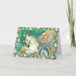 Carte MERHORSE & OCTOPUS BLANC, UNICORN IMAGINAIRE Vide