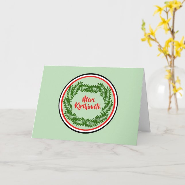Carte Meri Kirihimete Maori Joyeux voeux de Noël (Fleur jaune)